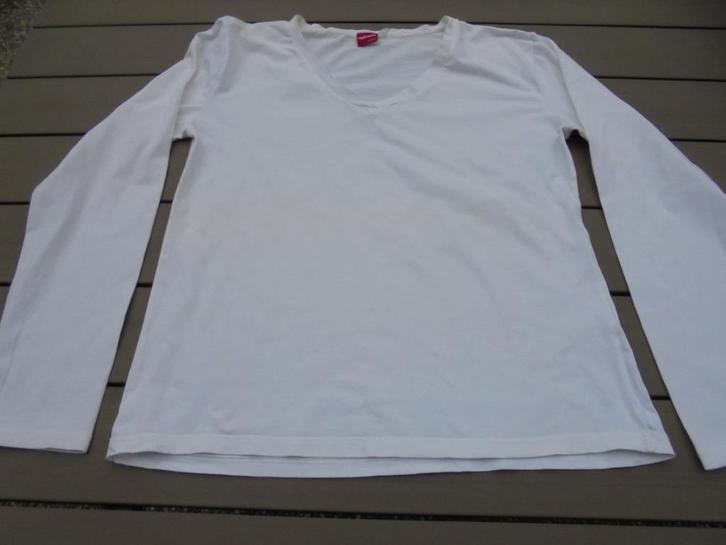 Beige basic shirt, Kleding | Dames, T-shirts, Gedragen, Maat 42/44 (L), Beige, Lange mouw, Ophalen of Verzenden