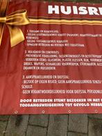 Spandoek met huisregels 3x 1.75 mrt, Ophalen, Zo goed als nieuw