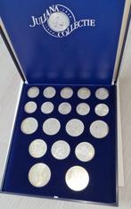 Zilveren muntenset koningin Juliana in cassette (19 munten), Setje, Zilver, Overige waardes, Ophalen of Verzenden