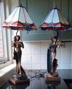 4 prachtige tiffany lampen met art deco beeld Nieuw. ., Nieuw, Ophalen