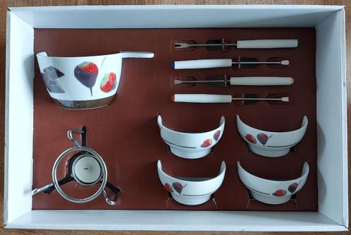 Chocolade fondue set van Nuova R2S, Witgoed en Apparatuur, Fonduesets, Zo goed als nieuw, Fondueset, Waxinelicht, Ophalen of Verzenden