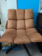 Comfortabele Loungestoel, Ophalen, Bruin, Zo goed als nieuw, Metaal