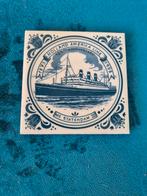 Tegel Holland America Line 125th Anniversary ms Statendam II, Ophalen of Verzenden, Kaart, Foto of Prent