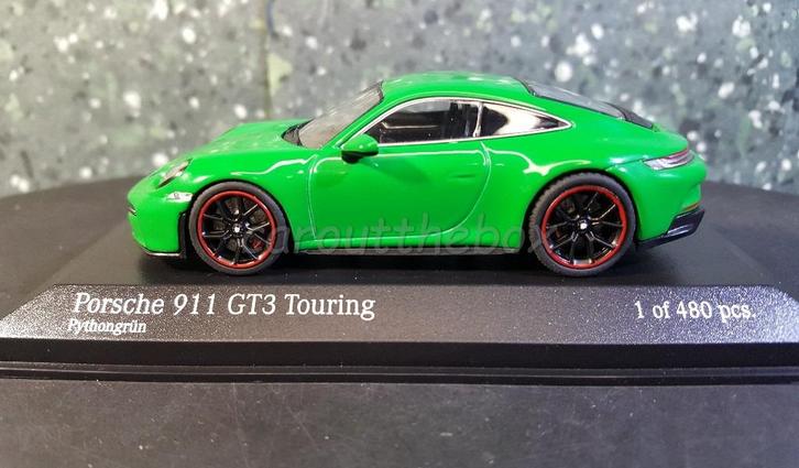 Porsche 911 GT3 Touring groen 1/43 Minichamps, Hobby en Vrije tijd, Modelauto's | 1:43, Nieuw, Auto, MiniChamps, Verzenden