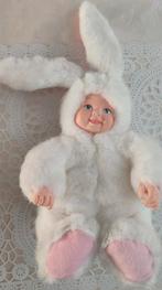 Vintage Anne Geddes pluche baby pop wit konijn paashaas, Kinderen en Baby's, Speelgoed | Knuffels en Pluche, Overige typen, Ophalen of Verzenden