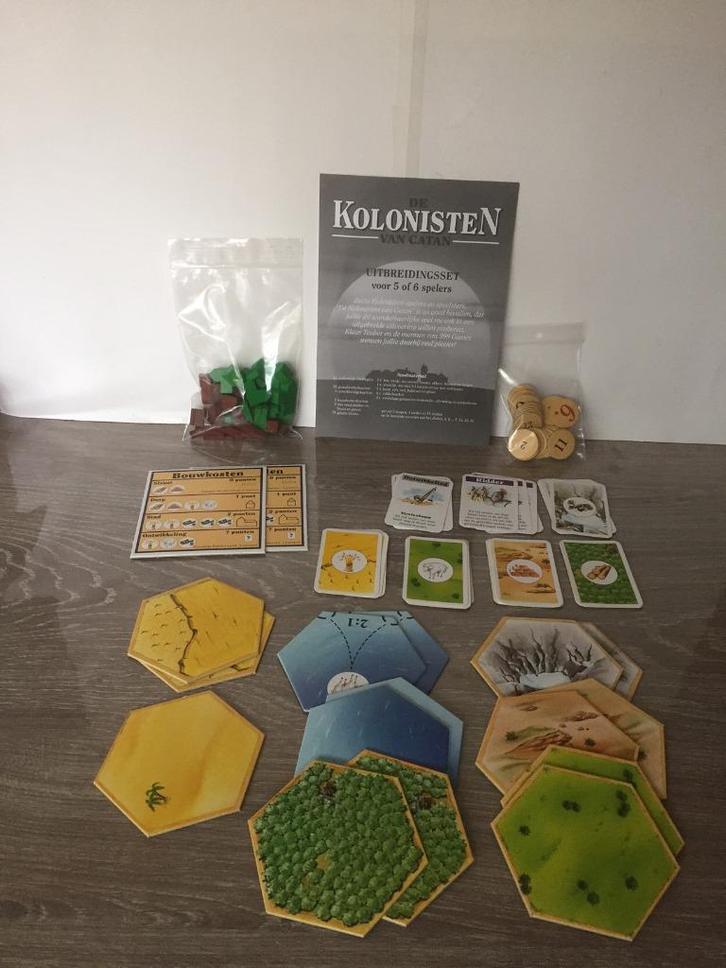 Kolonisten van Catan BASIS uitbreiding 5 - 6 spelers HOUT, Hobby en Vrije tijd, Gezelschapsspellen | Bordspellen, Zo goed als nieuw