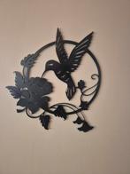 Metalen Wanddecoratie Vogel in balans Ø50, Huis en Inrichting, Woonaccessoires | Wanddecoraties, Ophalen of Verzenden, Nieuw