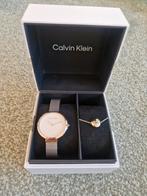 Calvin Klein horloge met armband - Nieuw!, Staal, Polshorloge, Nieuw, Zilver