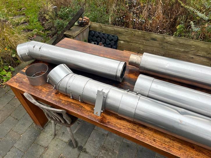 Geïsoleerde kachelpijp buizen - 1 jaar oud, Doe-het-zelf en Verbouw, Compressors, Gebruikt, Minder dan 6 bar, Minder dan 25 liter