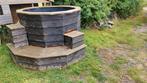 Zelfbouw Geïsoleerde Hottub met Trap, Tuin en Terras, Bubbelbaden en Hottubs, Ophalen, Gebruikt, Trap, Inbouw