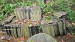 100 betonnen dakpannen  sneldek, Doe-het-zelf en Verbouw, Ophalen, Overige materialen, Gebruikt, Zwart
