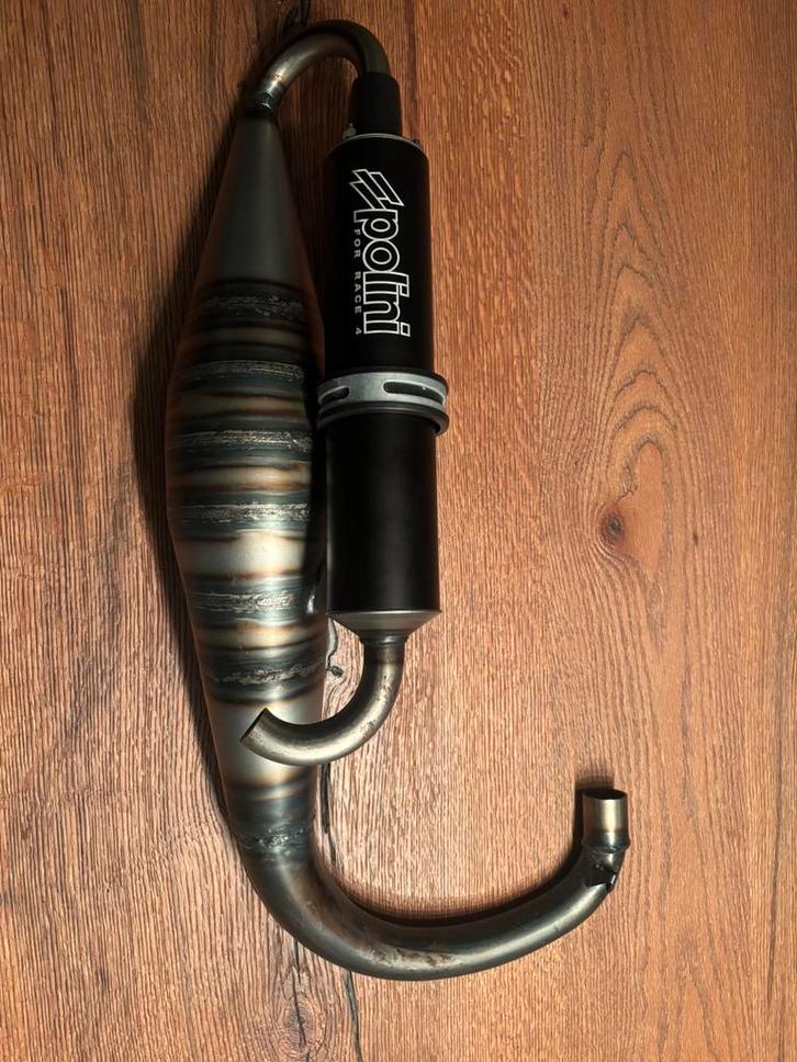 Polini 4 race 4 uitlaat minarelli, Fietsen en Brommers, Brommers | Tuning en Styling, Zo goed als nieuw, Ophalen of Verzenden