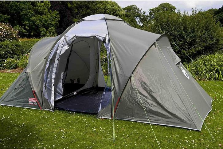 Coleman Ridgeline 4 plus - 4 pers.tent met 2 aparte cabines, Caravans en Kamperen, Tenten, Zo goed als nieuw, Ophalen