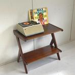 Vintage mid-century van Teeffelen sidetable audiomeubel hout, Gebruikt, Onbekend, Onbekend, Onbekend