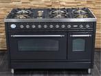 🔥Luxe Fornuis Boretti 120 cm antraciet + rvs 7 pits 2 ovens, Witgoed en Apparatuur, Fornuizen, 60 cm of meer, Ophalen of Verzenden