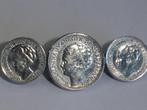 Mooie oude zilveren muntbroche van Koningin Wilhelmina 1944., Verzenden, Zilver