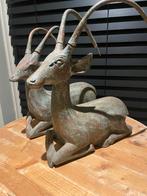 Antieke Houten Hertjes uit India, Antiek en Kunst, Verzenden