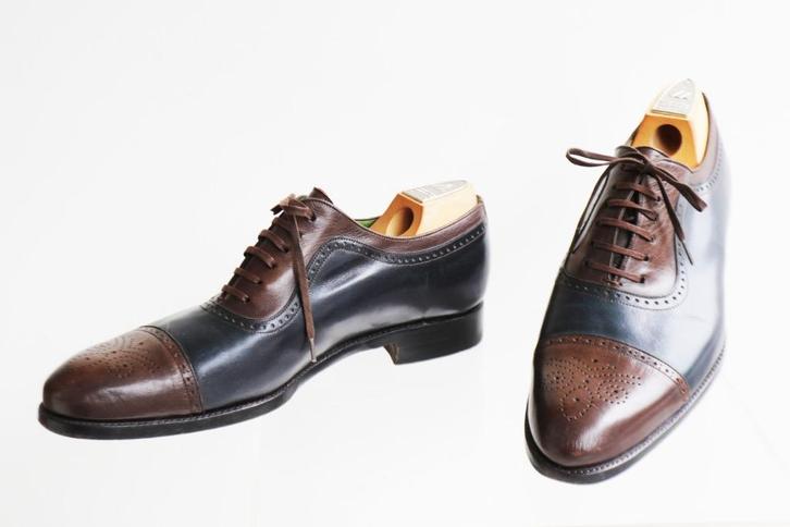 ZGAN Dieter Kuckelkorn two-tone incl. spanners - 9.5 = 43.5, Kleding | Heren, Schoenen, Zo goed als nieuw, Veterschoenen, Overige kleuren