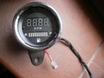 Toerenteller digitaal en brandstofmeter Chroom 12 V, Ophalen of Verzenden, Gebruikt