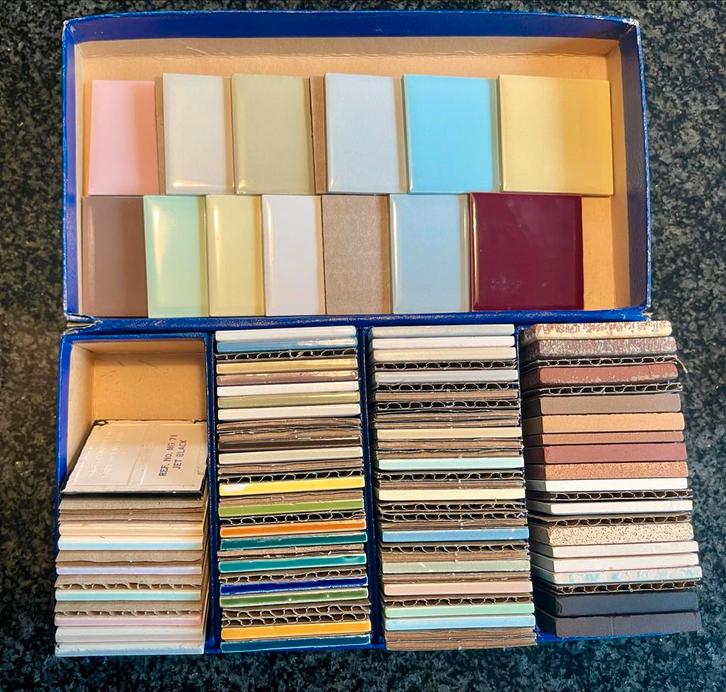 Ceramiek Tegel Stalen - Diverse Kleuren, Doe-het-zelf en Verbouw, Tegels, Gebruikt, Wandtegels, Keramiek, Minder dan 20 cm, Minder dan 5 m²