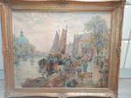 Schilderij Stadsgezicht F.M. Richter-Reich, Antiek en Kunst, Ophalen