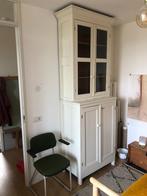 Houten kledingkast / buffetkast wit 2-delig, Ophalen, Gebruikt, 200 cm of meer, 50 tot 100 cm