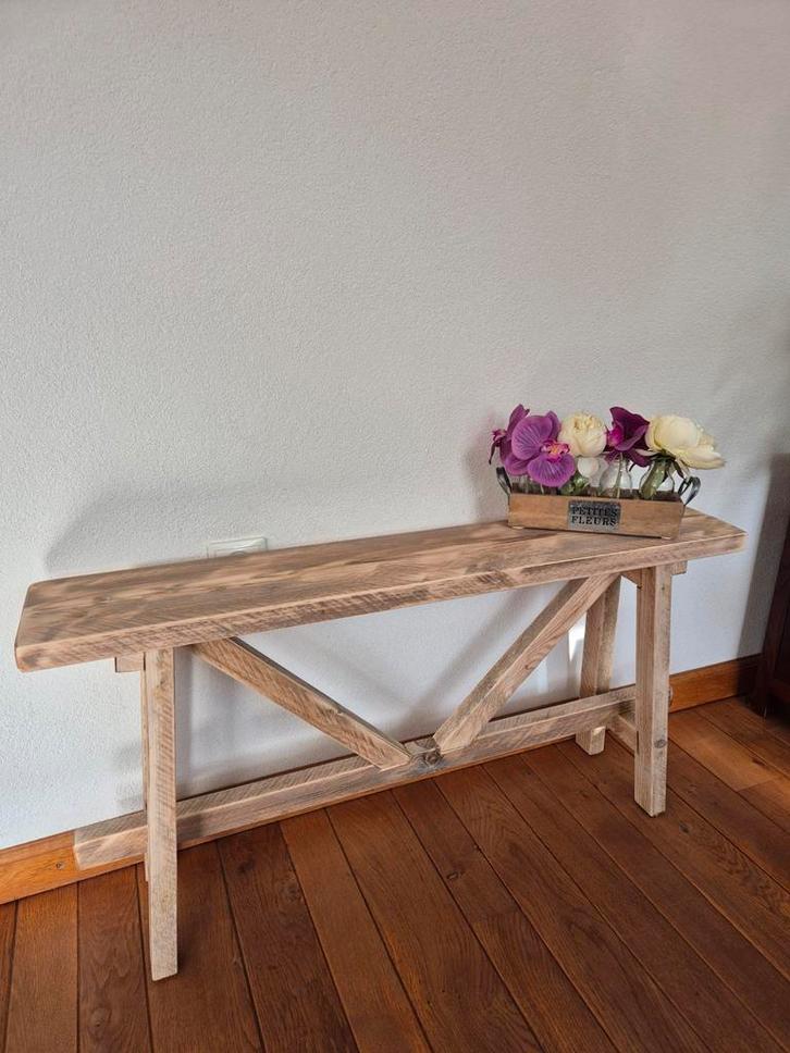Houten bankjes, badkamer bankjes. 100x50x20 cm, Huis en Inrichting, Tafels | Sidetables, Gebruikt, 50 tot 75 cm, 100 tot 150 cm