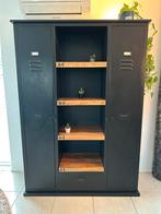 Indistriele kast metaal + Mango hout, Huis en Inrichting, Ophalen, Zo goed als nieuw, Industrieel