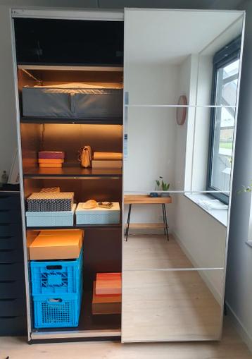 IKEA PAX Kledingkast met AULI Spiegeldeuren - afbeelding 3