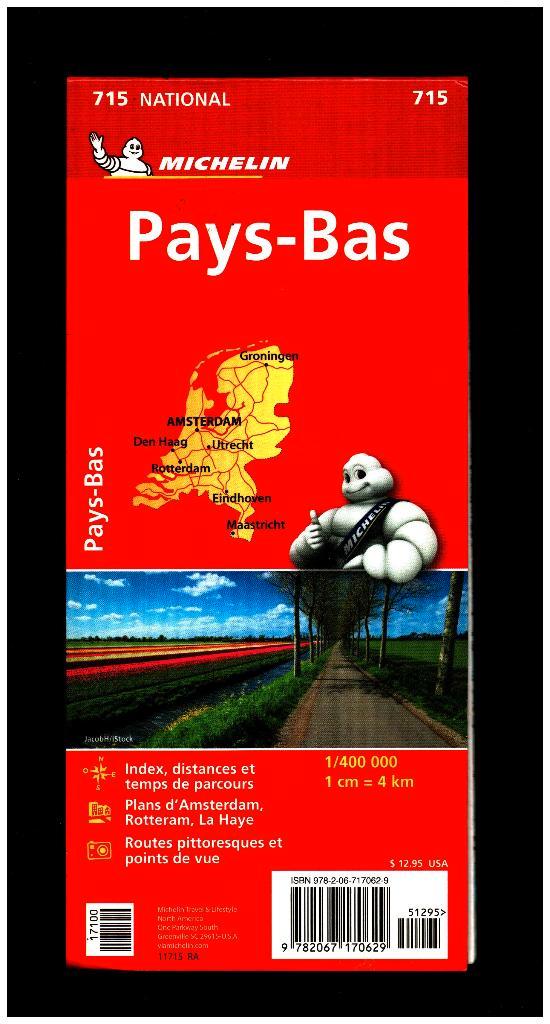 Michelin wegenkaart 715 Nederland (MAP 1), Boeken, Atlassen en Landkaarten, Zo goed als nieuw, Landkaart, Nederland, 2000 tot heden