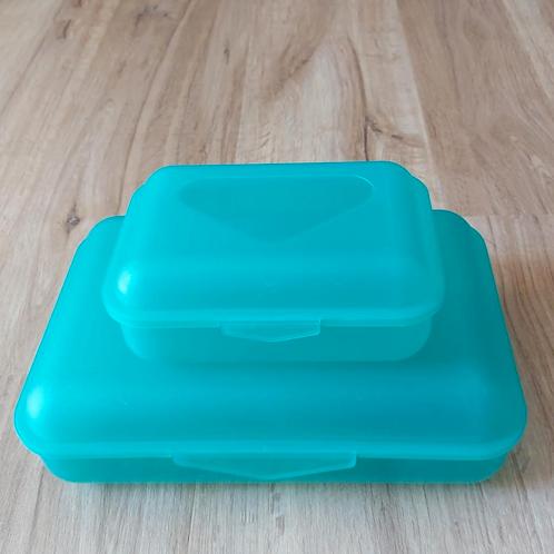 set van 2 groene lunchboxen, samen:, Huis en Inrichting, Keuken | Keukenbenodigdheden, Zo goed als nieuw, Ophalen