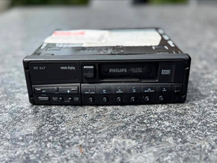 Opel Philips DC247 radio cassette met codekaart, youngtimer, Auto diversen, Autoradio's, Gebruikt, Ophalen of Verzenden