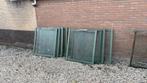 8 glasplaten in houten frame, Doe-het-zelf en Verbouw, Glas en Ramen, Ophalen, Gebruikt, 80 tot 120 cm, 80 tot 120 cm