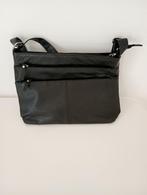 leren schoudertas, zwart, Zwart, Zo goed als nieuw, Leer, Ophalen