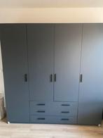Grijze ruime kledingkast, Ophalen, Gebruikt, 50 tot 75 cm, 150 tot 200 cm