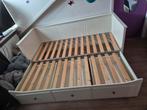 Ikea Hemnes bedbank - uitschuifbaar, Huis en Inrichting, Slaapkamer | Bedden, Ophalen, Gebruikt, Eenpersoons, Wit