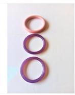 jaren 80/ 3 ringvingers ringen roze/ paars, Sieraden, Tassen en Uiterlijk, Kunststof, Gebruikt, Overige kleuren, Ophalen of Verzenden