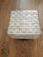 vintage vierkante glazen plafondlamp, Huis en Inrichting, Ophalen, Gebruikt