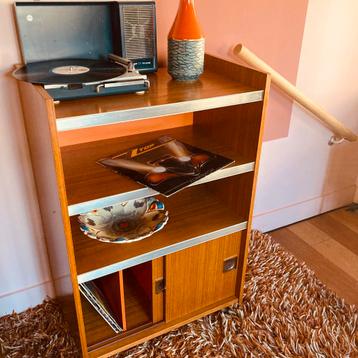 Vintage platenkastje, jaren ‘70, Frankrijk beschikbaar voor biedingen