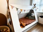 Woood Tipi Bed 90x200 incl. lattenbodem + onderlade, Ophalen, Gebruikt, 100 tot 150 cm, 25 tot 50 cm
