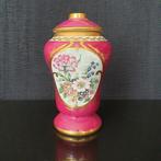 Vintage Limoges hand painted lidded vase flowers decoration, Ophalen of Verzenden