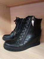 Zwarte wedgies schoenen maat 39, Ophalen of Verzenden, Zo goed als nieuw, Zwart, Sneakers of Gympen