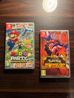 Pokemon scarlet en mario party superstars, Spelcomputers en Games, Verzenden, Zo goed als nieuw