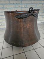 Grote Antieke koperen openhaard ketel +1900 ,Totaal 8 Kilo, Antiek en Kunst, Antiek | Koper en Brons, Ophalen