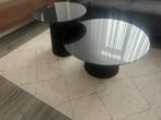 Salontafel 2 delig zwart ZGAN, Huis en Inrichting, Tafels | Salontafels, Ophalen, Rond, 50 tot 100 cm, Zo goed als nieuw