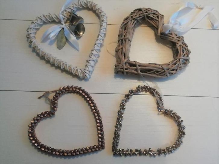 Rotan krans hanger hart, Huis en Inrichting, Woonaccessoires | Kransen, Gebruikt, Ophalen of Verzenden