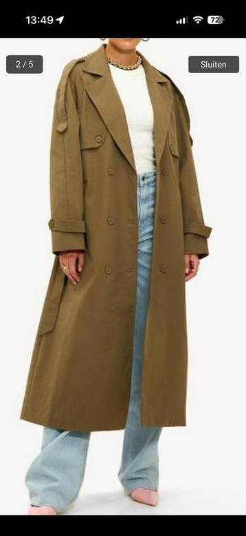 Mooie trenchcoat groen Nieuw maat L beschikbaar voor biedingen