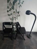 Flair Plaisir vintage design klapstoelen jaren 70 zwart, Huis en Inrichting, Stoelen, Kunststof, Gebruikt, Twee, Zwart