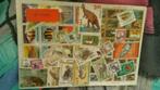 postzegels in mapje 50 dieren, verschillende landen, Postzegels en Munten, Ophalen of Verzenden, Dier of Natuur, Gestempeld