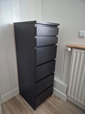 Mooie ladekast ikea malm zwartbruin - afbeelding 1